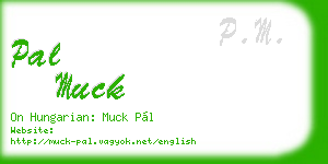 pal muck business card